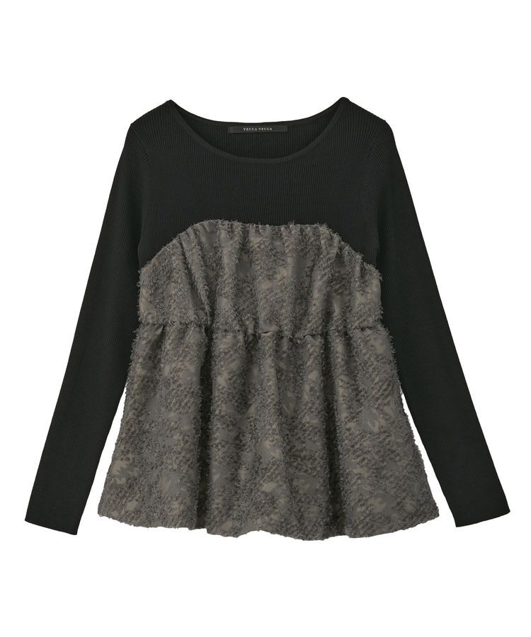 YECCA VECCA「バルーンヘムドッキングニット」|ニット・セーター|