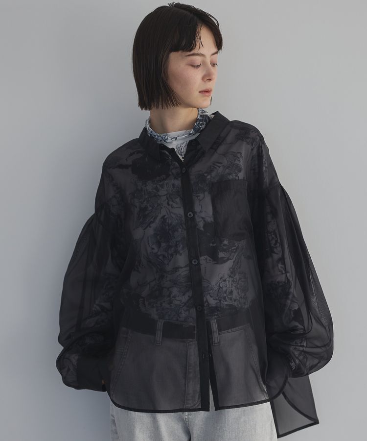 GARAGE OF GOOD CLOTHING「【日本製】フラワープリントハイネックプルオーバー」|Tシャツ・カットソー|