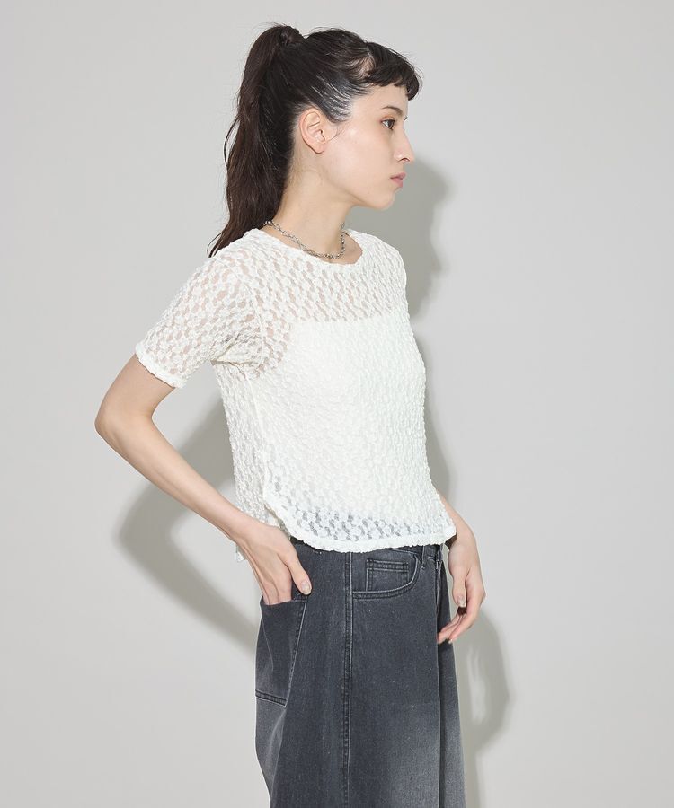 GARAGE OF GOOD CLOTHING「【日本製】シュリンクレースラウンドヘムプルオーバー」|Tシャツ・カットソー|