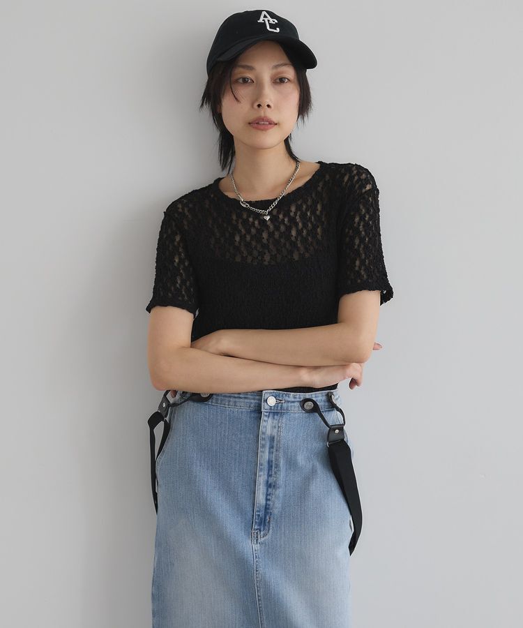 GARAGE OF GOOD CLOTHING「【日本製】シュリンクレースラウンドヘムプルオーバー」|Tシャツ・カットソー|