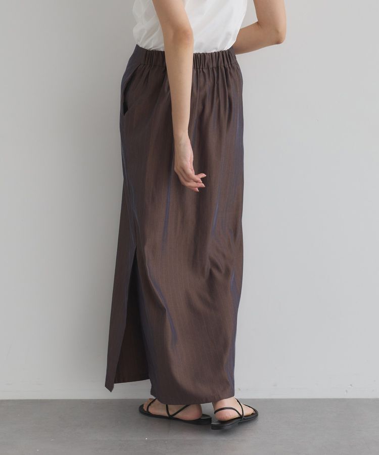 GARAGE OF GOOD CLOTHING「【日本製】ストライプサイドベンツロングスカート」|タイト|