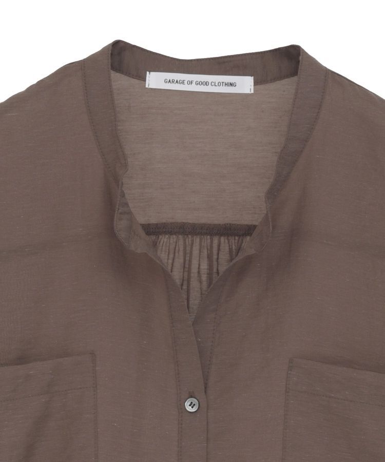 GARAGE OF GOOD CLOTHING「シアー裾ドロストスクエアフブラウス」|シャツ・ブラウス|