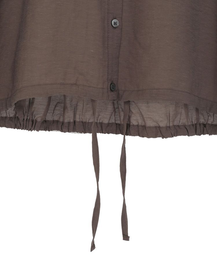 GARAGE OF GOOD CLOTHING「シアー裾ドロストスクエアフブラウス」|シャツ・ブラウス|