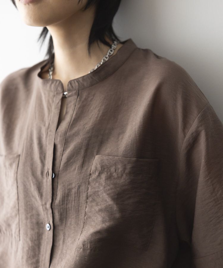 GARAGE OF GOOD CLOTHING「シアー裾ドロストスクエアフブラウス」|シャツ・ブラウス|