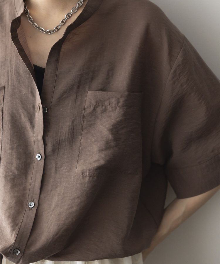 GARAGE OF GOOD CLOTHING「シアー裾ドロストスクエアフブラウス」|シャツ・ブラウス|