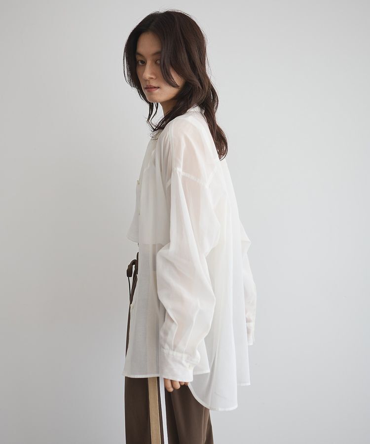 GARAGE OF GOOD CLOTHING「【日本製】ボイルオーガンジーロングシャツ」|シャツ・ブラウス|