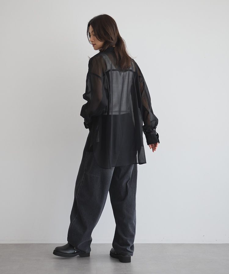 GARAGE OF GOOD CLOTHING「【日本製】ボイルオーガンジーロングシャツ」|シャツ・ブラウス|