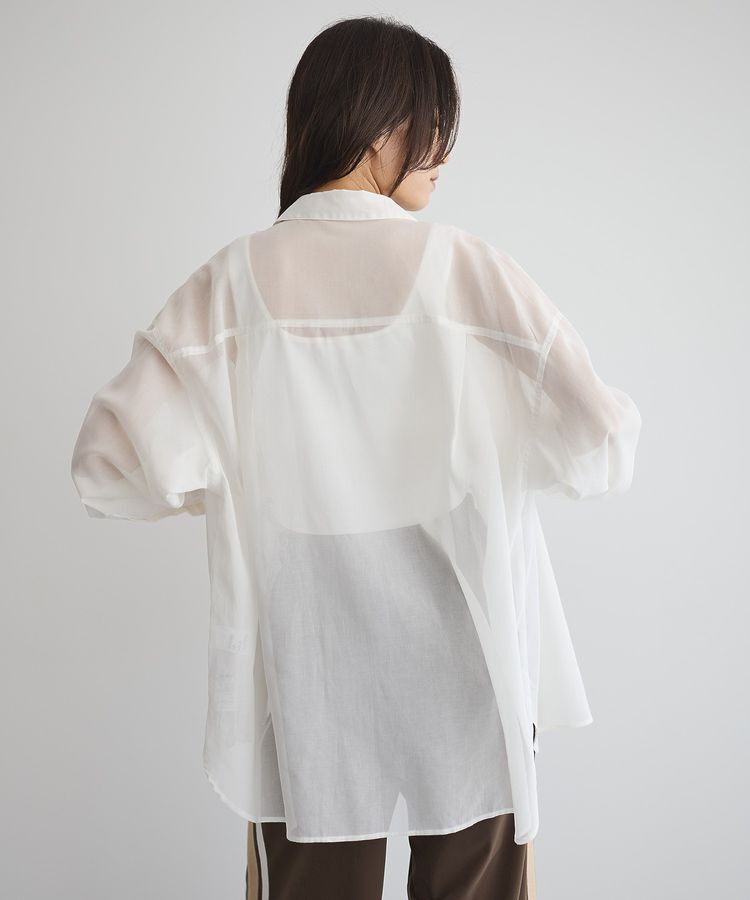 GARAGE OF GOOD CLOTHING「【日本製】ボイルオーガンジーロングシャツ」|シャツ・ブラウス|