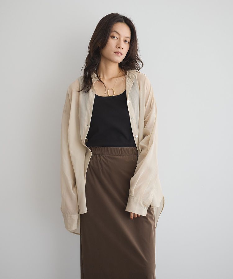 GARAGE OF GOOD CLOTHING「【日本製】ボイルオーガンジーロングシャツ」|シャツ・ブラウス|