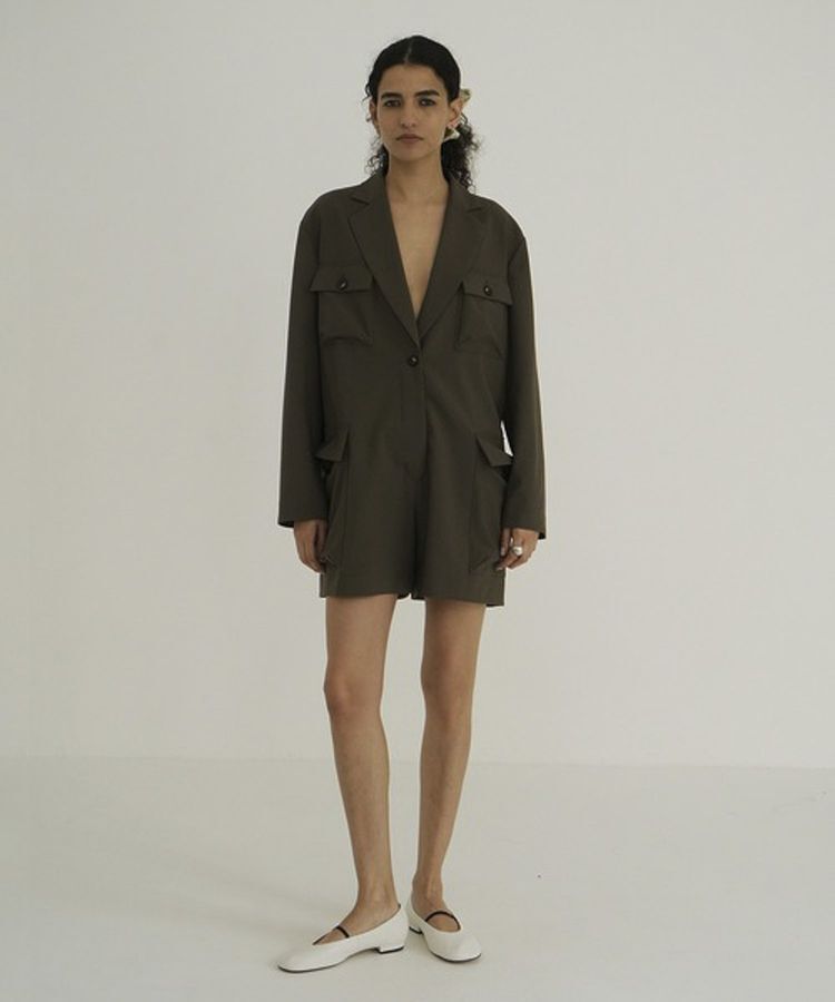 GARAGE OF GOOD CLOTHING「【CLANE】 military short all in one」|オールインワン|