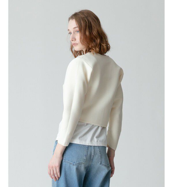 allureville「【セットアップ対応商品】ガーターニットショートジャケット」|ニット・セーター|