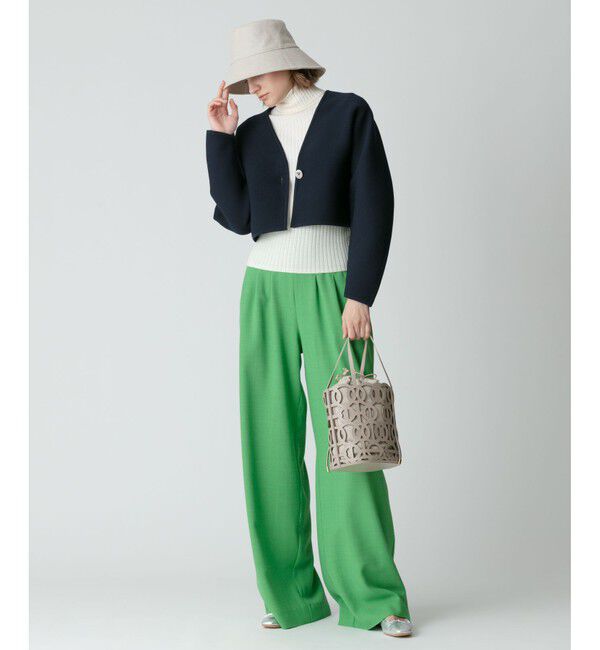 allureville「【セットアップ対応商品】ガーターニットショートジャケット」|ニット・セーター|