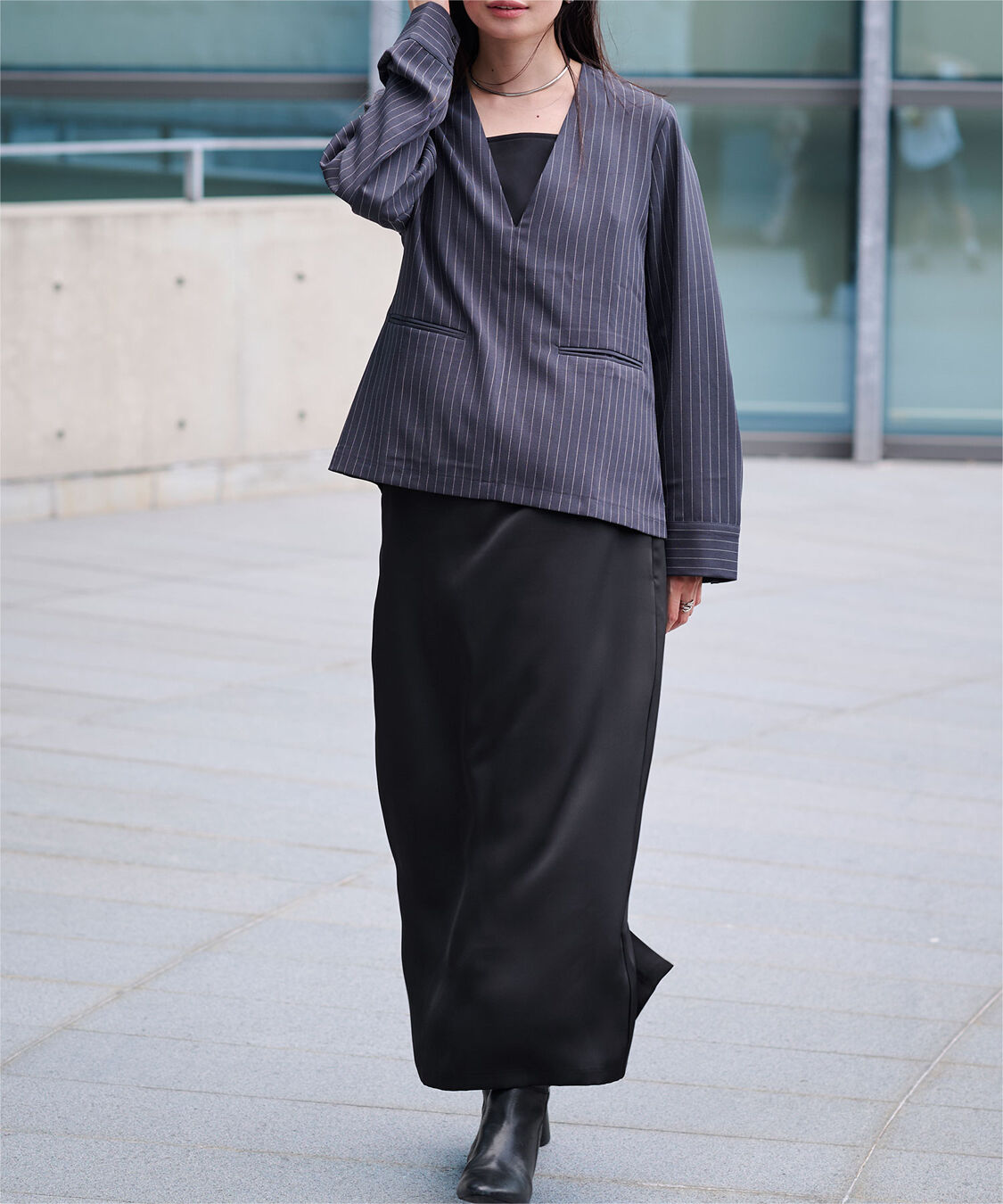 ur's「サテンキャミソールワンピース」|ワンピース|