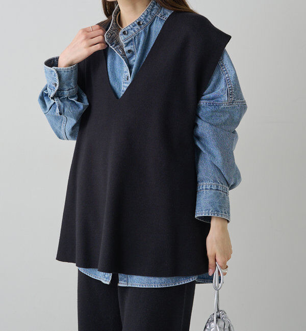  「ミラノリブニットベスト」|ニット・セーター|