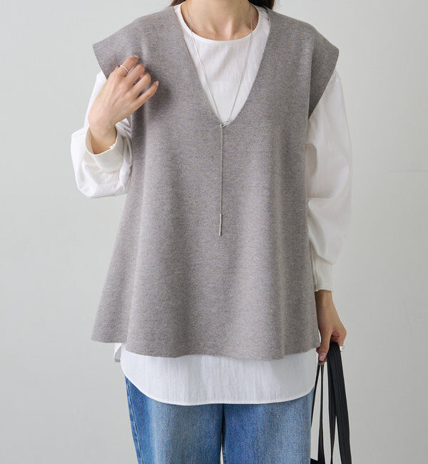  「ミラノリブニットベスト」|ニット・セーター|