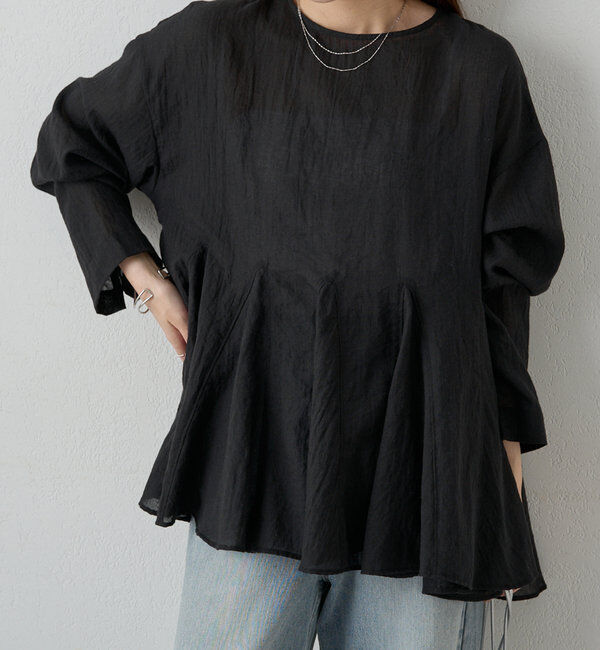  「シアーペプラムブラウス」|プルオーバー|