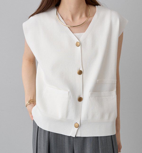  「【Du noir】ニットジレベスト」|ニット・セーター|