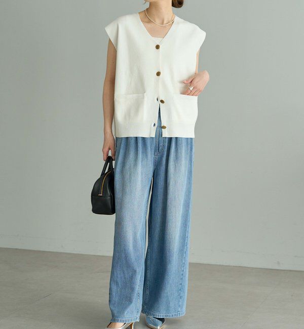  「【Du noir】ニットジレベスト」|ニット・セーター|