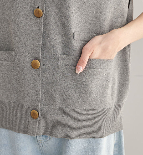  「【Du noir】ニットジレベスト」|ニット・セーター|