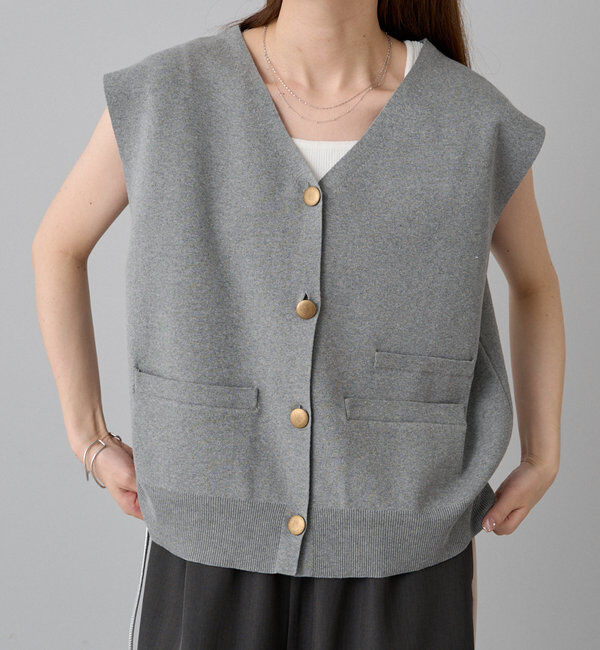  「【Du noir】ニットジレベスト」|ニット・セーター|