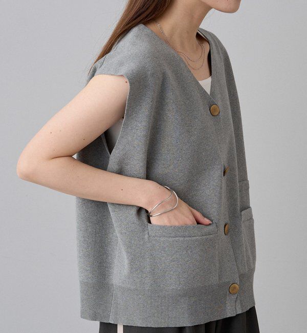  「【Du noir】ニットジレベスト」|ニット・セーター|