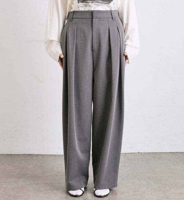  「【リバイバル/WEB限定】ツータックスラックスパンツ」|スラックス|