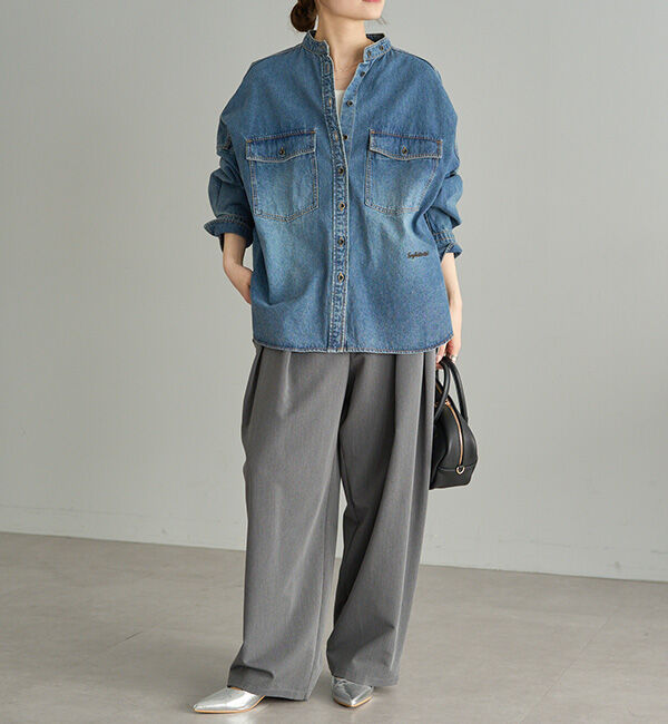  「【リバイバル/WEB限定】ツータックスラックスパンツ」|スラックス|