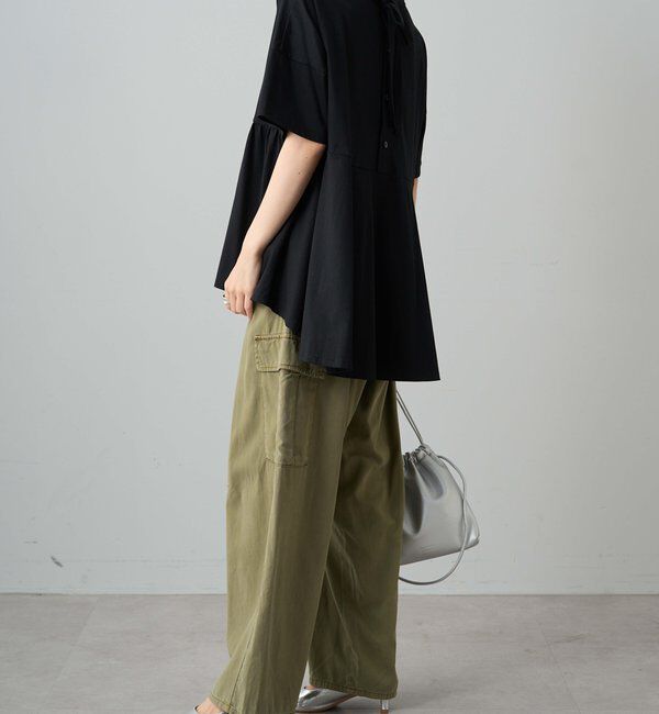  「《リバイバル》【WEB限定/Du noir】バッグリボンペプラムTシャツ」|Tシャツ・カットソー|