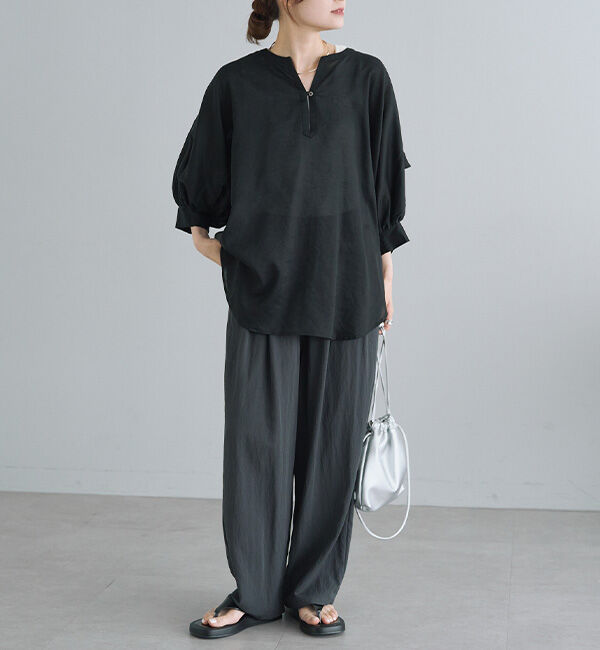  「バックラッフルスキッパーシアーブラウス」|シャツ・ブラウス|