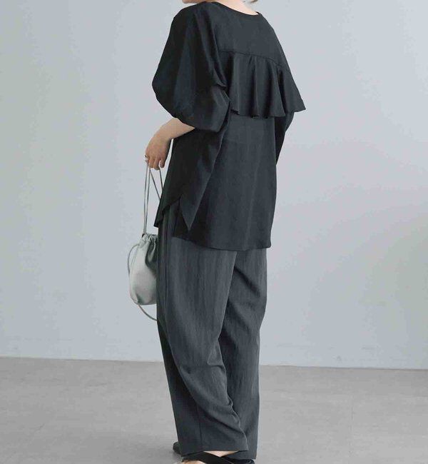  「バックラッフルスキッパーシアーブラウス」|シャツ・ブラウス|