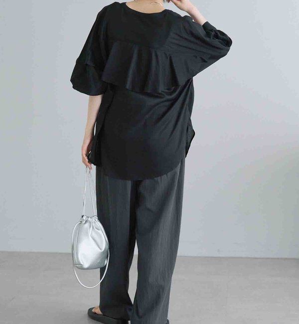  「バックラッフルスキッパーシアーブラウス」|シャツ・ブラウス|