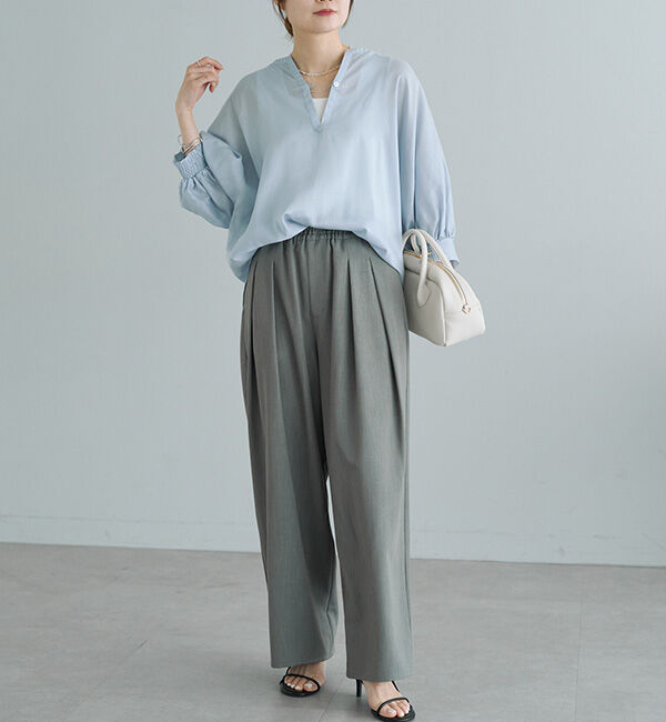  「バックラッフルスキッパーシアーブラウス」|シャツ・ブラウス|