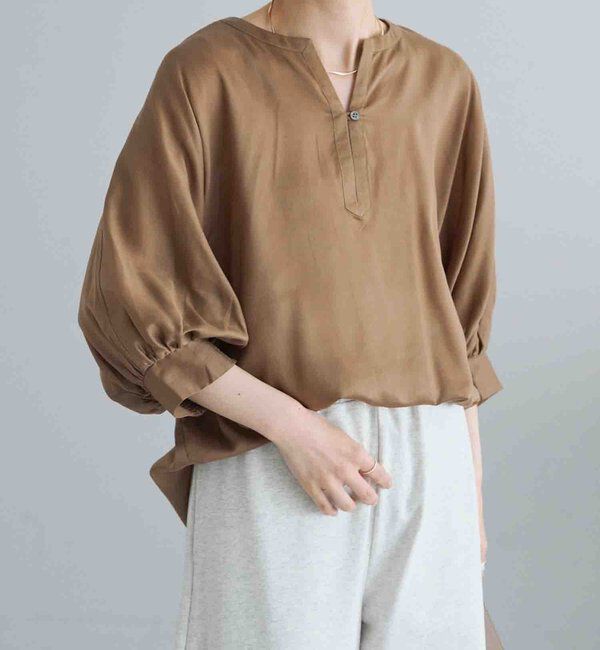  「バックラッフルスキッパーシアーブラウス」|シャツ・ブラウス|