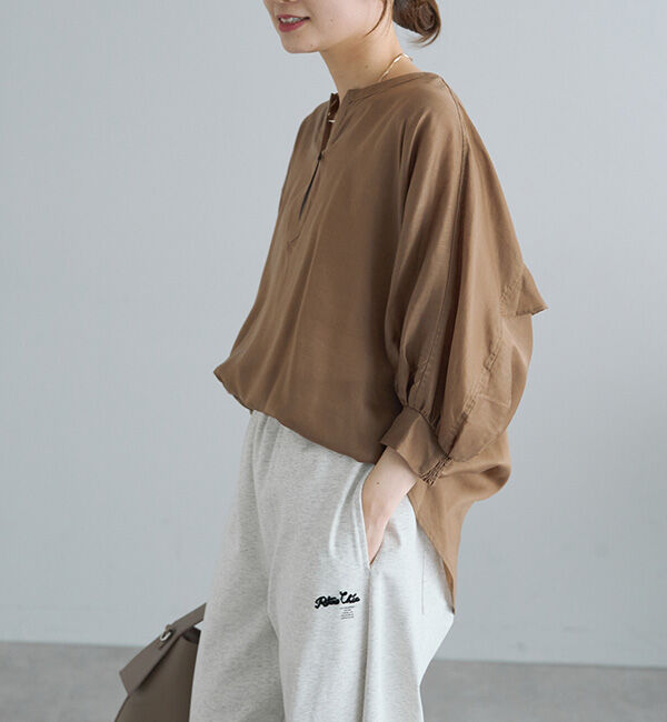  「バックラッフルスキッパーシアーブラウス」|シャツ・ブラウス|