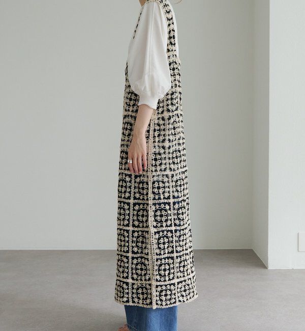  「【25AW】配色カギ針編み風ワンピース」|ワンピース|