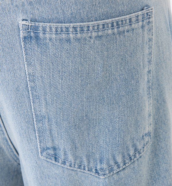  「【ウエストサイズ調整可】サイドあきリボンワイドデニム」|その他|