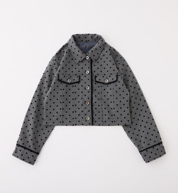  「【即日発送】衿ファー配色ジャケット」|ダウン|