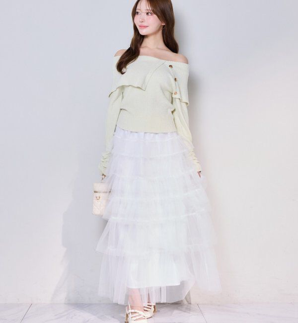  「チュールロングスカート」|スカート|