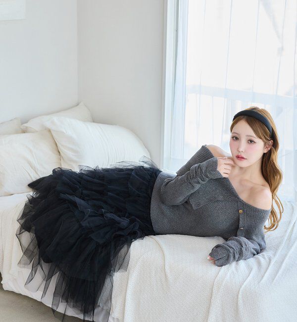  「チュールロングスカート」|スカート|