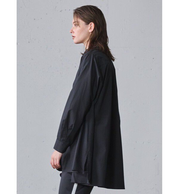 MIDIUMISOLID「MIDIUMISOLID for Ladies スリットスリーブチュニックシャツ」|シャツ・ブラウス|