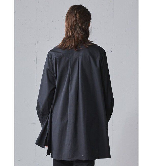 MIDIUMISOLID「MIDIUMISOLID for Ladies スリットスリーブチュニックシャツ」|シャツ・ブラウス|