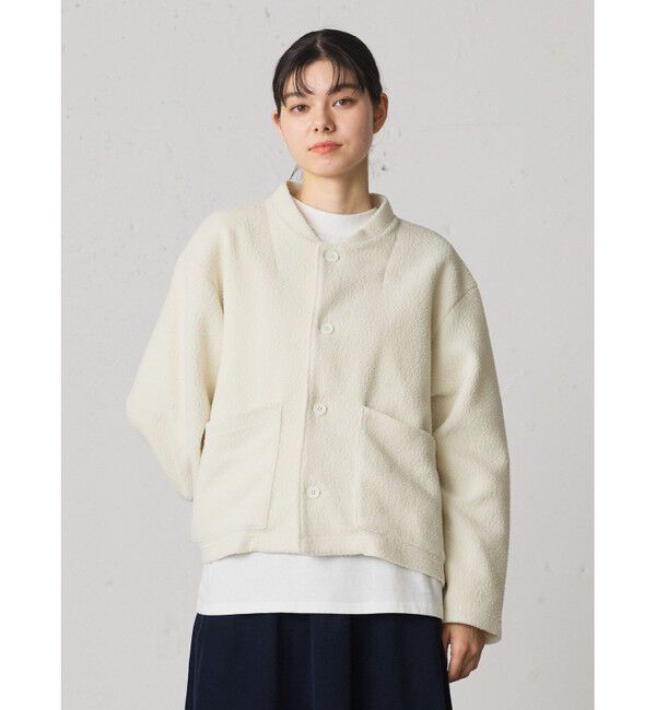 MidiUmi「MidiUmi ボアショートジャケット」|テーラードジャケット|アイボリー