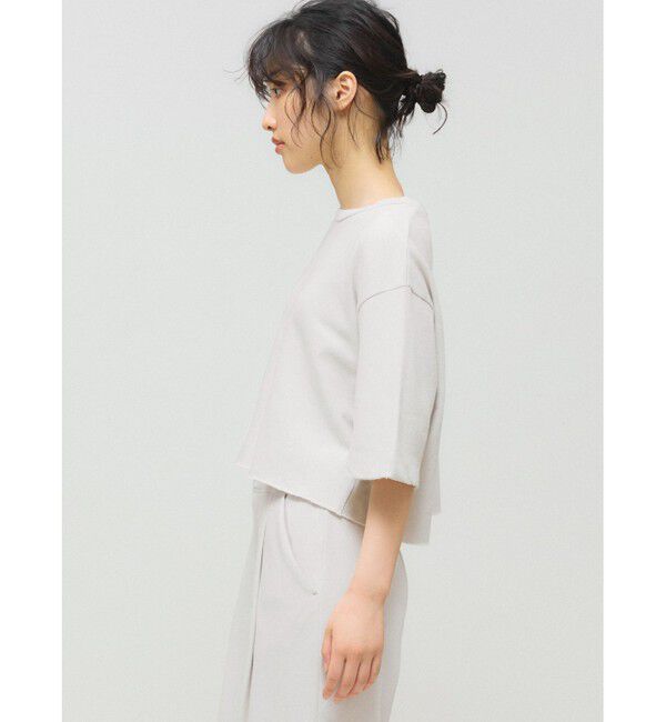 MIDIUMISOLID「MIDIUMISOLID for Ladies スウェットショートプルオーバー」|Tシャツ・カットソー|