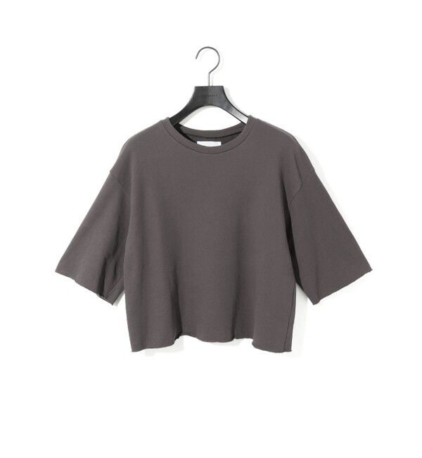 MIDIUMISOLID「MIDIUMISOLID for Ladies スウェットショートプルオーバー」|Tシャツ・カットソー|チャコールグレー