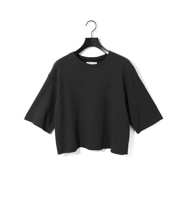 MIDIUMISOLID「MIDIUMISOLID for Ladies スウェットショートプルオーバー」|Tシャツ・カットソー|ブラック