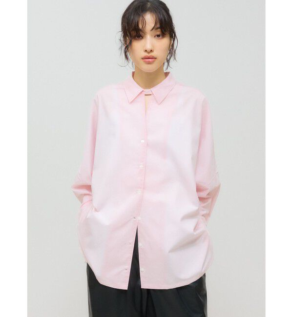 MIDIUMISOLID「MIDIUMISOLID for Ladies スキッパーポンチョシャツ」|シャツ・ブラウス|ピンク