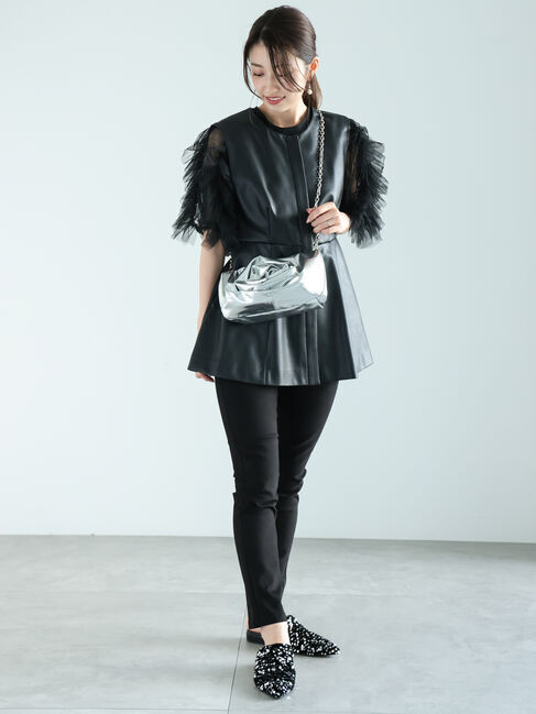 Te chichi「ファブリックアソートペプラムジレ」|ダウンベスト・ベスト|