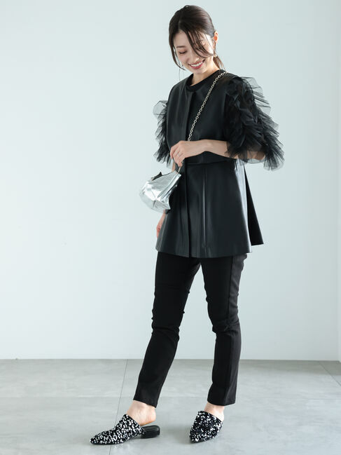 Te chichi「ファブリックアソートペプラムジレ」|ダウンベスト・ベスト|