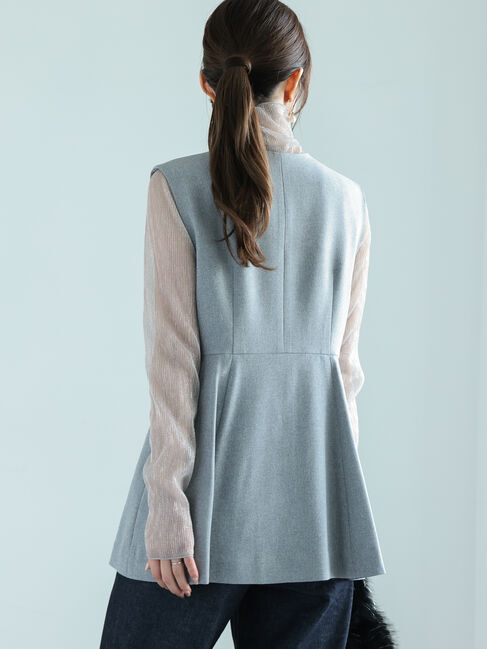 Te chichi「ファブリックアソートペプラムジレ」|ダウンベスト・ベスト|