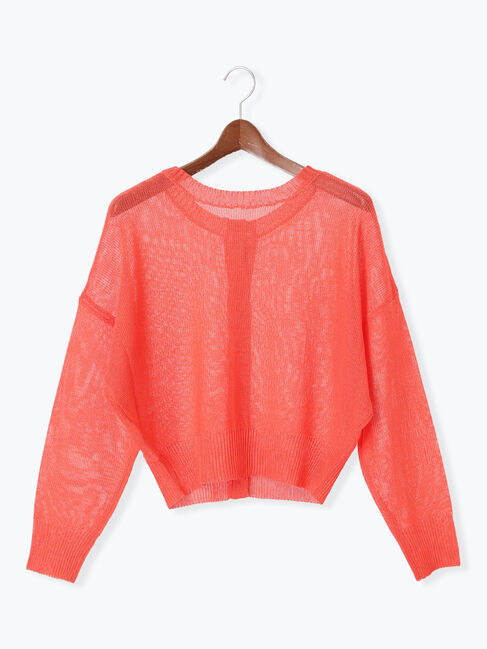 Te chichi「ペーパータッチヤーン2WAYメッシュニット」|カーディガン|